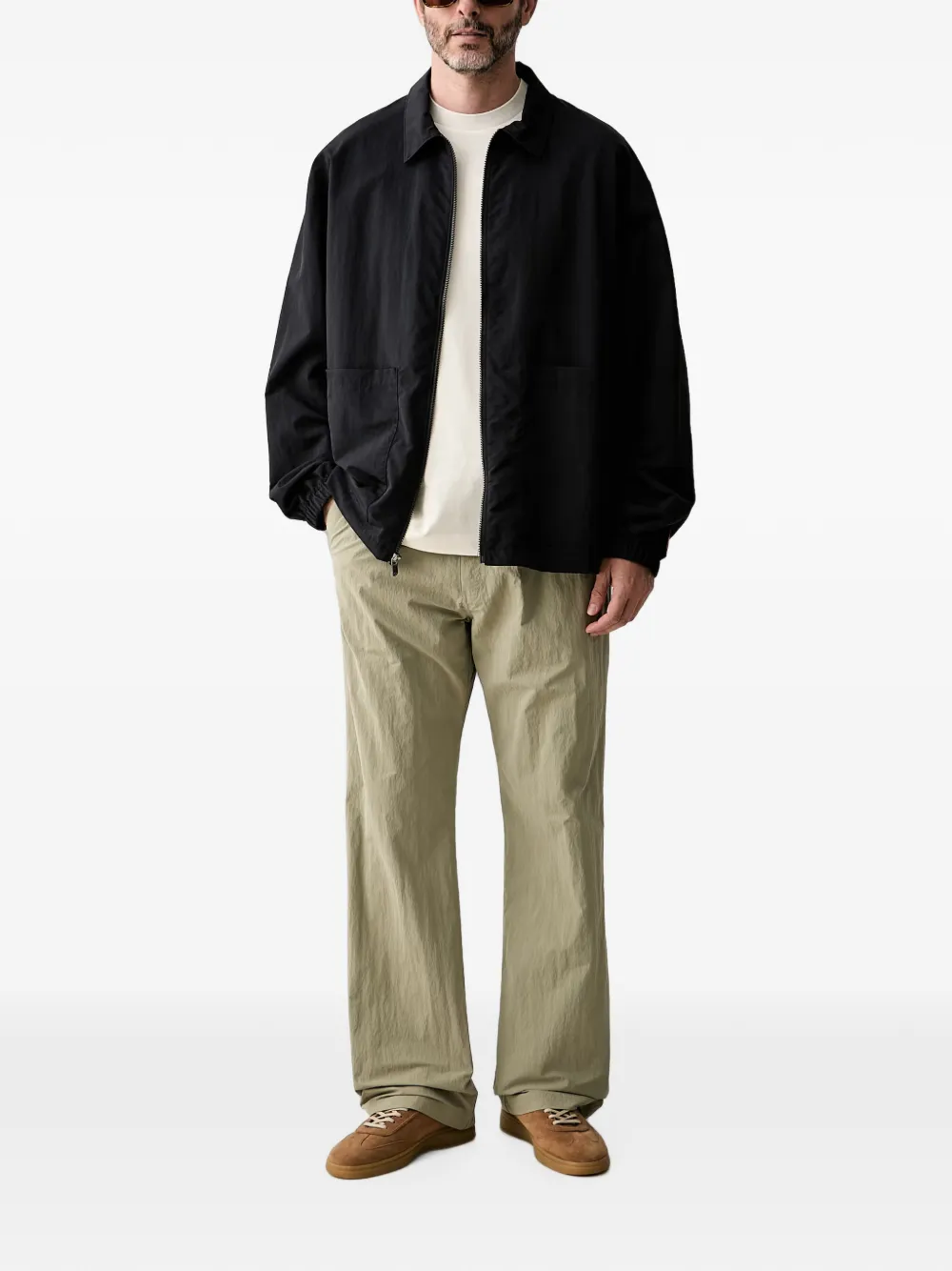 Michael Kors Nylon broek met gekreukt effect Beige