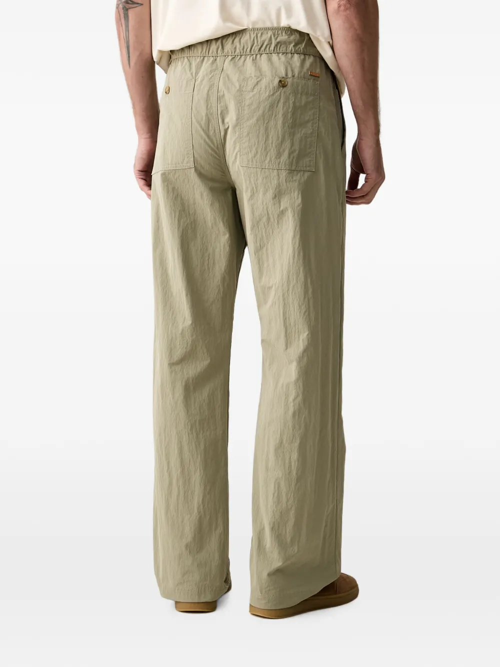 Michael Kors Nylon broek met gekreukt effect Beige