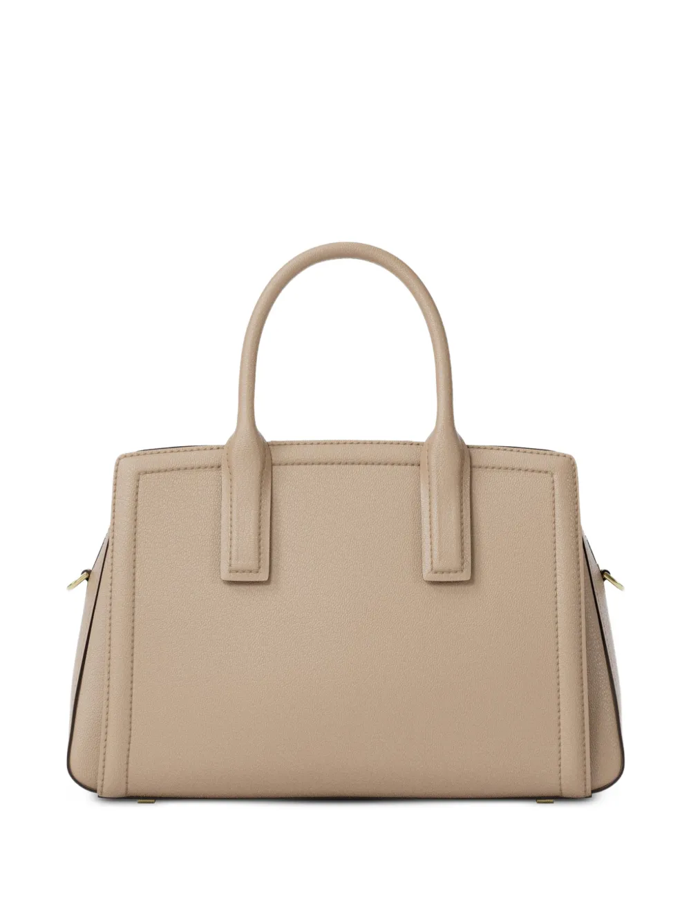Michael Kors Medium Laila leren shopper met logo bedel Beige