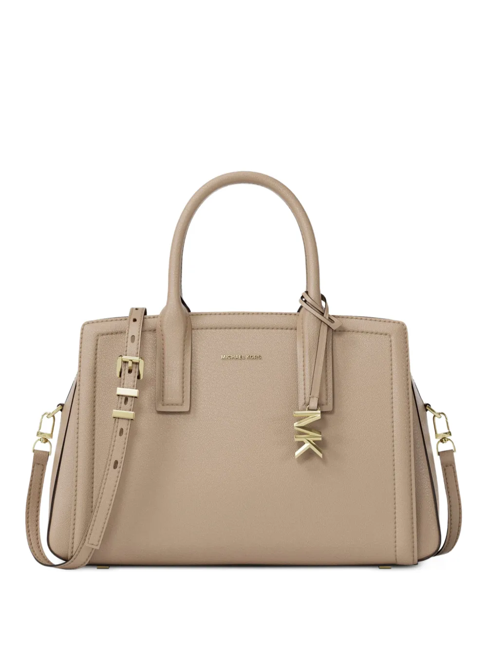 Michael Kors medium Laila logo-charm leather tote bag - Nude