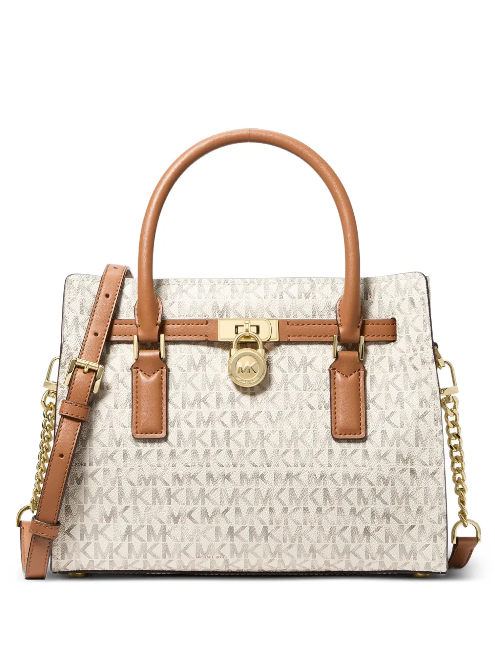 Michael Kors small Hamilton Moderne monogram-print tote bag - Nude