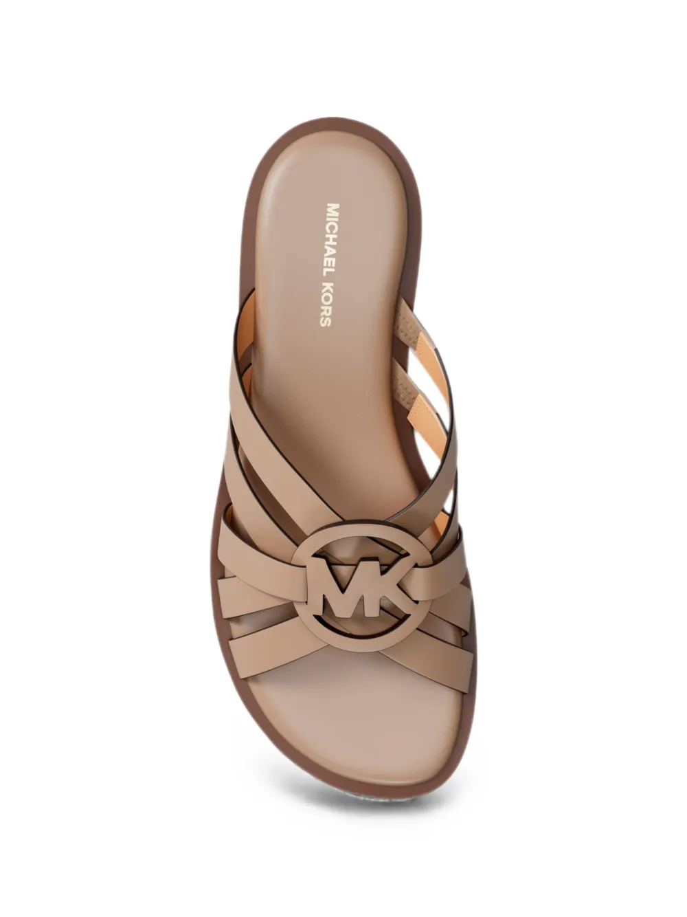 Michael Kors Erika logo-plaque sandals Beige