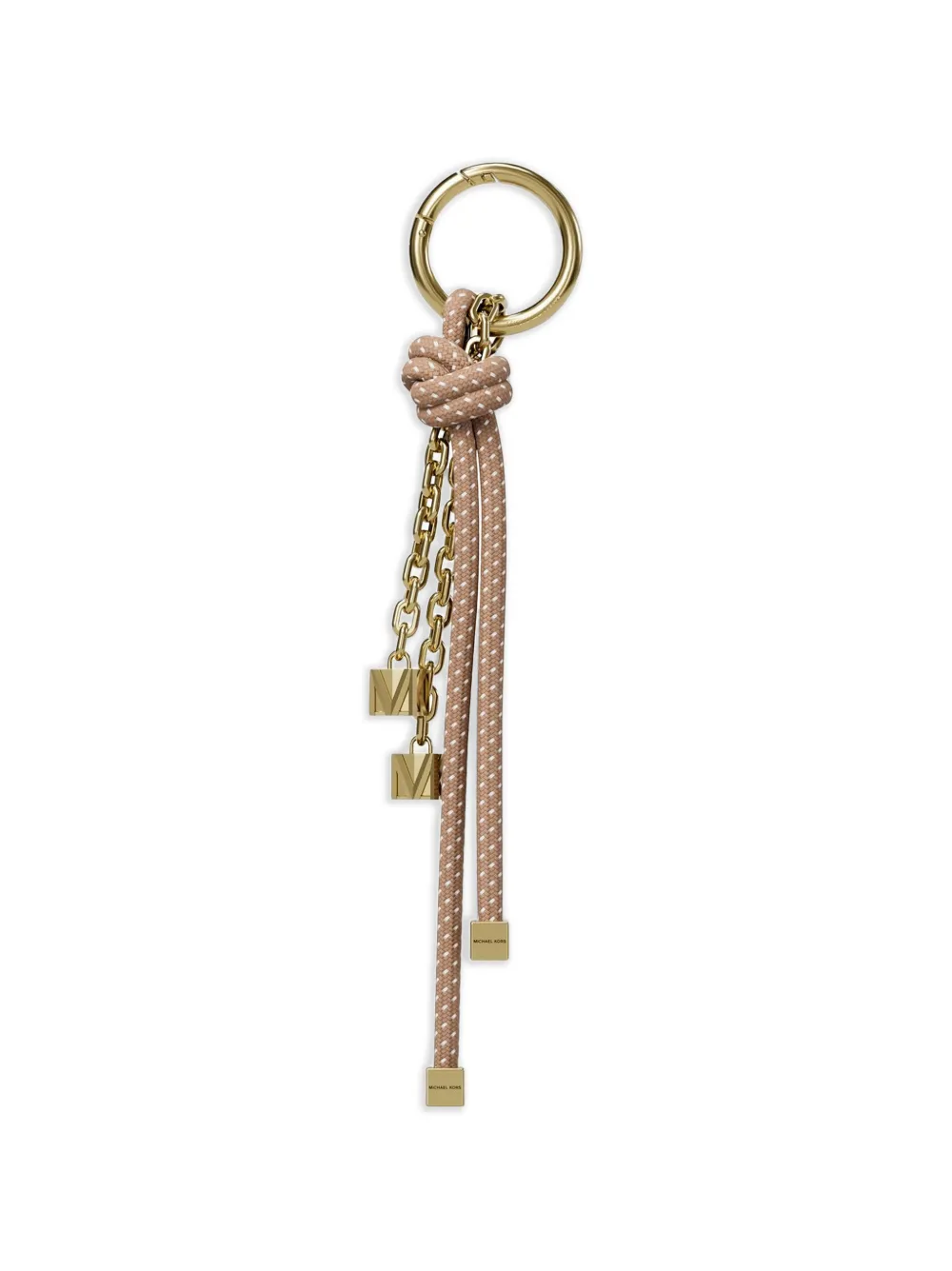 Michael Kors speckled knotted cord bag charm - Nude
