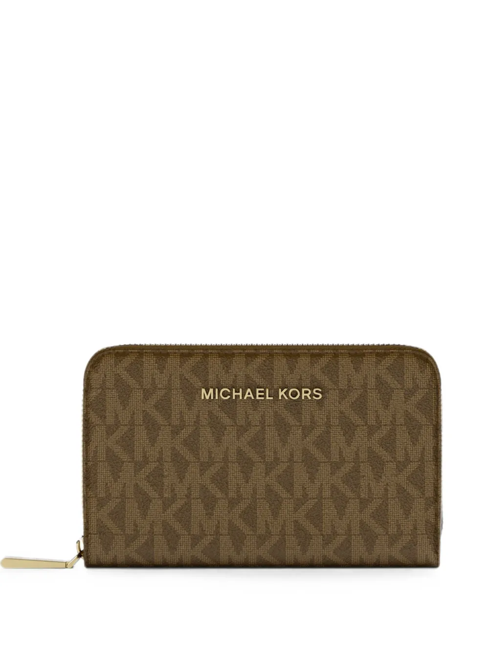 Michael Kors Small Monogram-print Wallet In Brown
