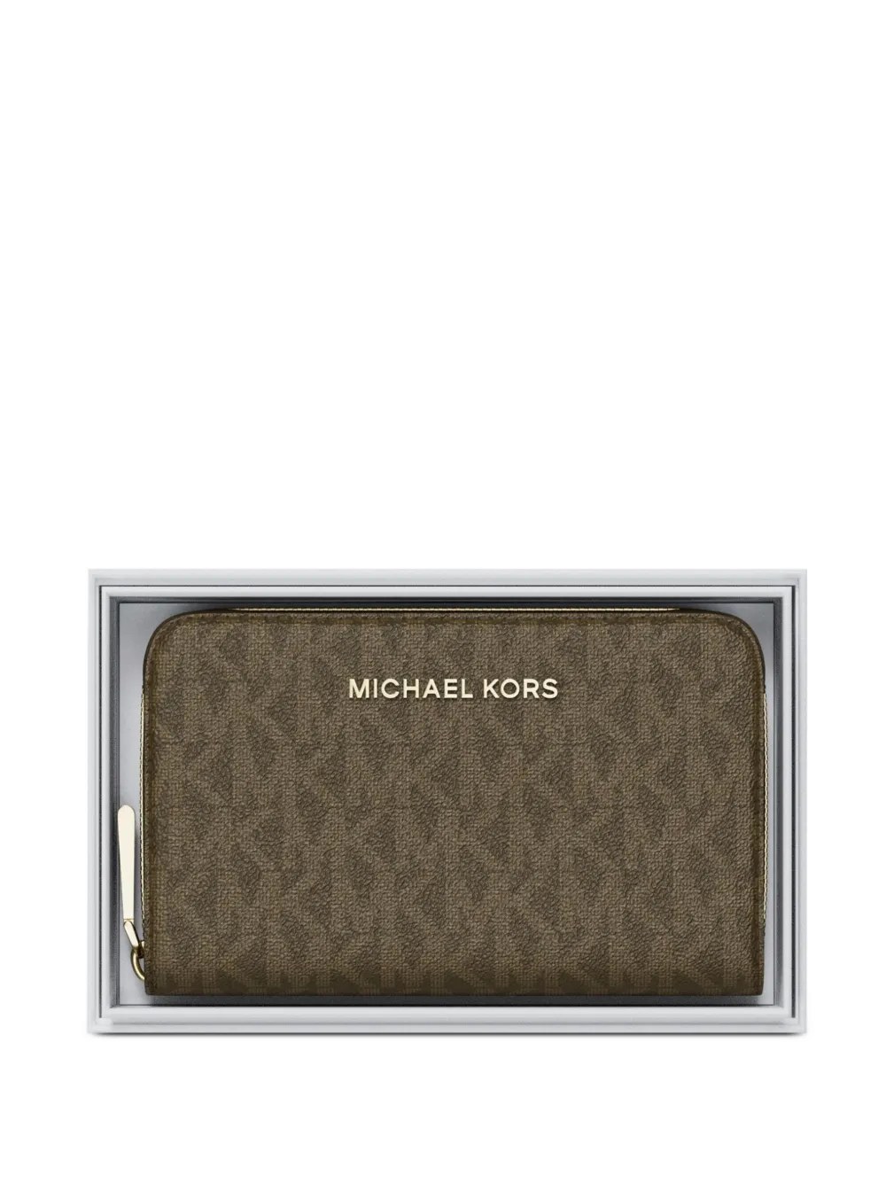 Michael Kors Portemonnee met monogramprint Bruin
