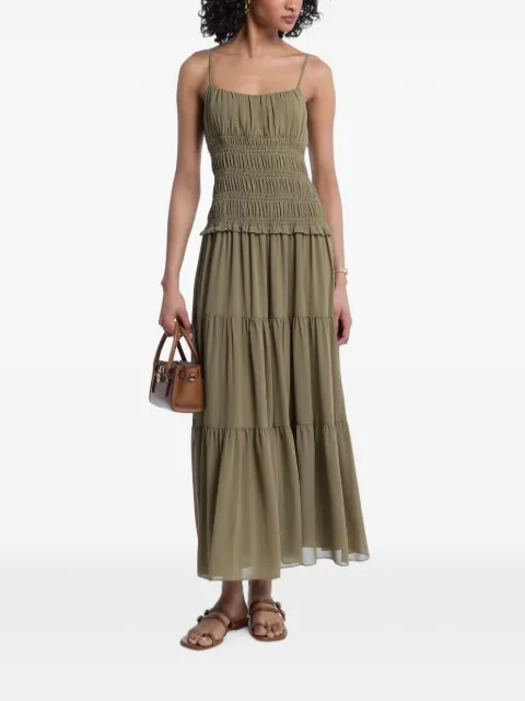Michael Kors smocked tiered midi dress