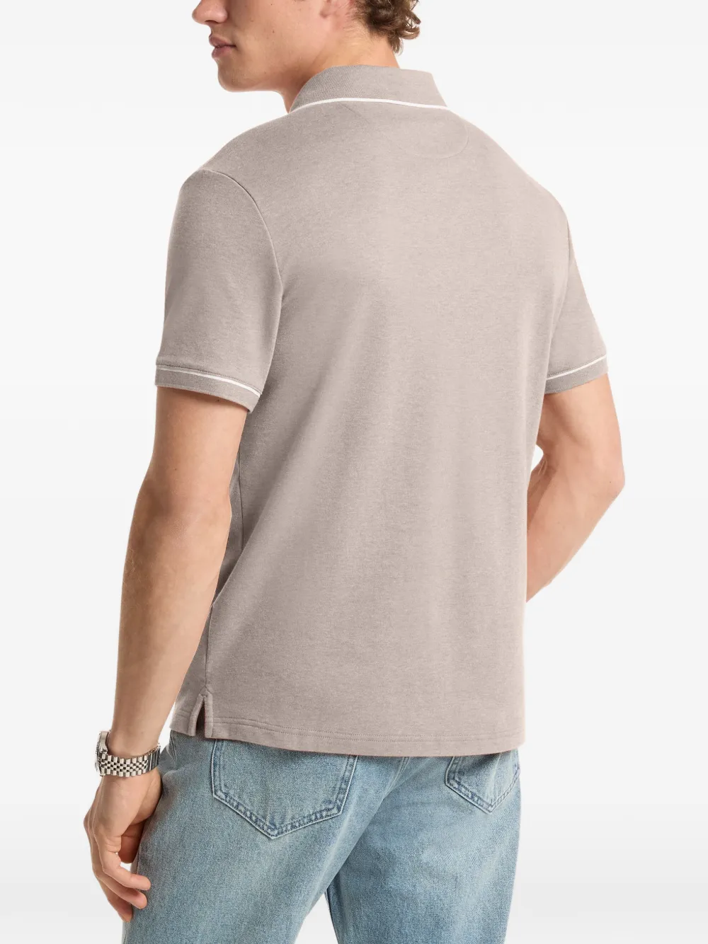 Michael Kors Gramercy katoenen poloshirt Beige