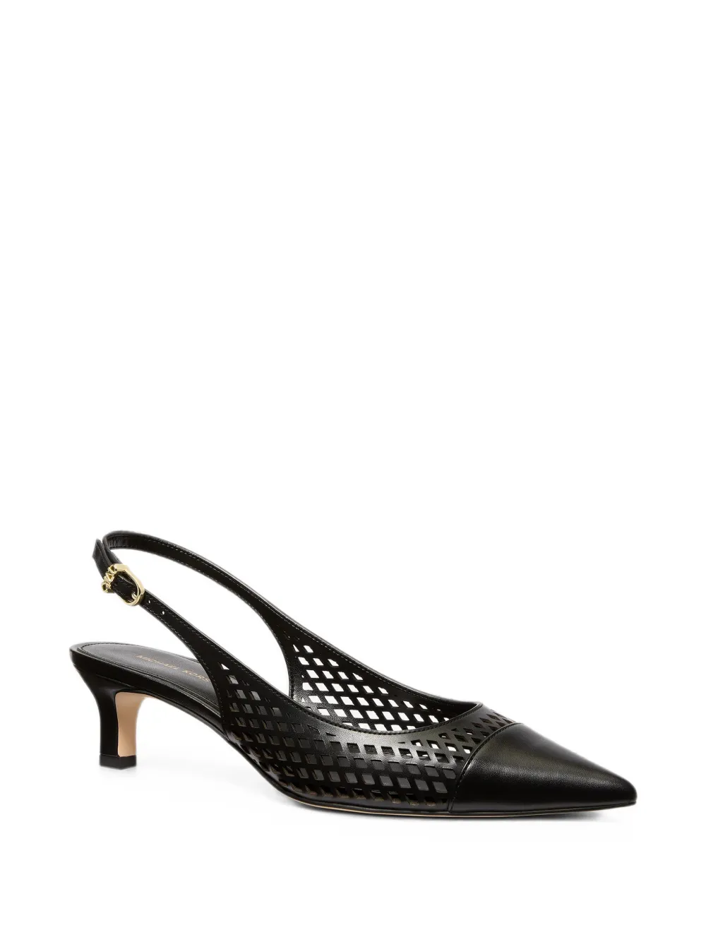 Michael Kors Amara leren slingback pumps met uitgesneden details Zwart