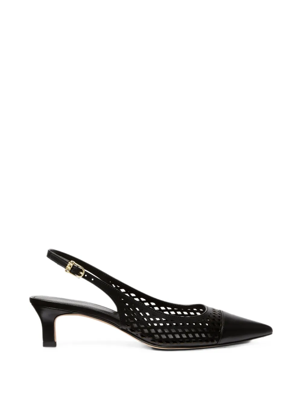 Michael Kors Amara laser-cut leather slingback pumps - Nero