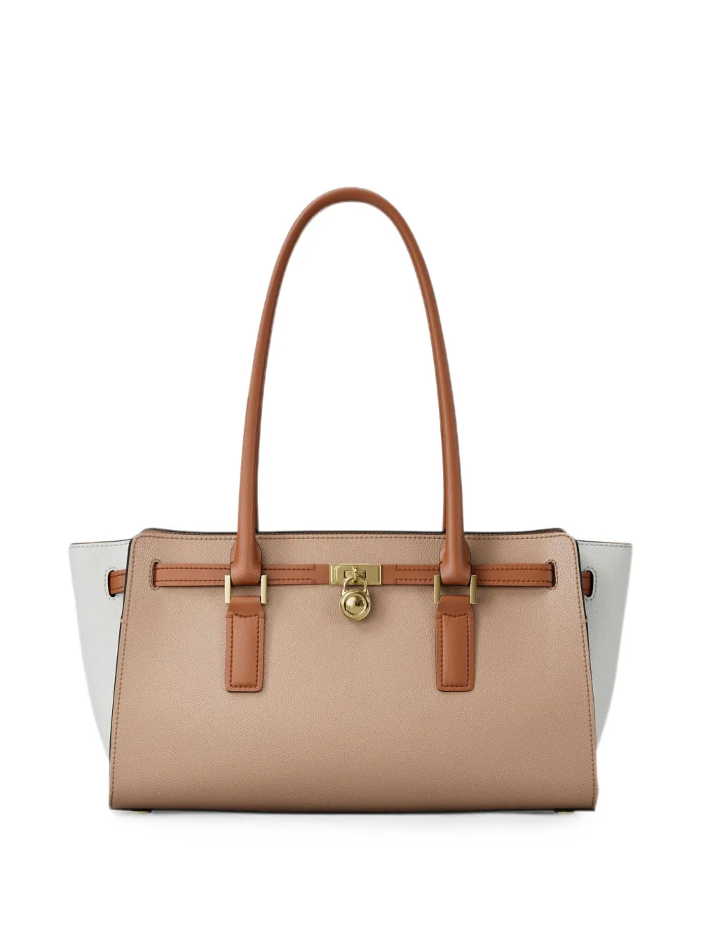 Michael Kors small Hamilton Moderne lock-pendant tote bag - Nude