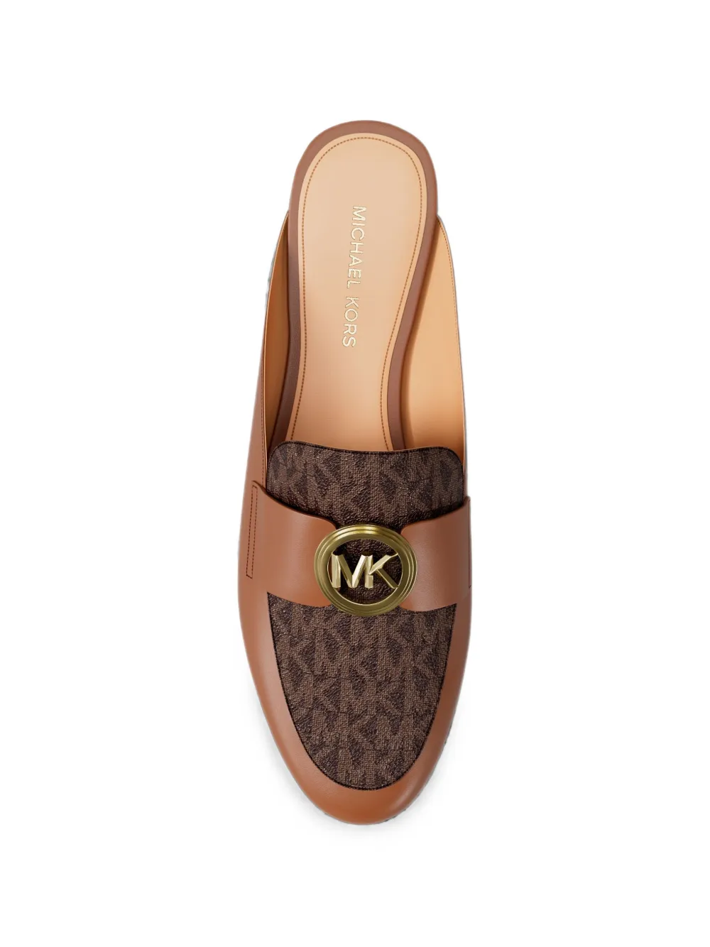 Michael Kors Mckenzie logo-plaque leather mules Bruin