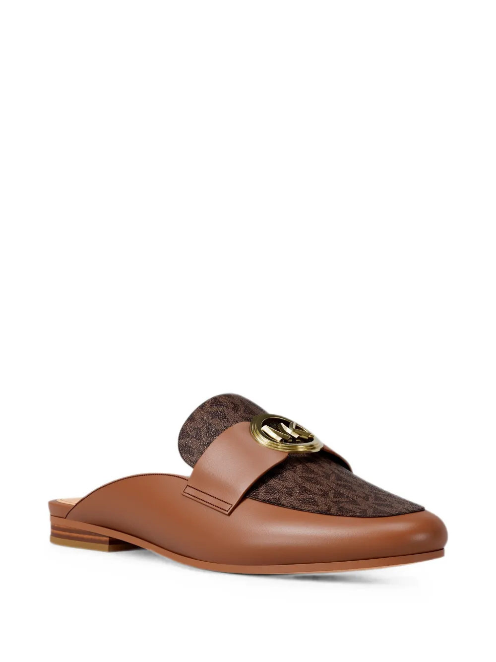 Michael Kors Mckenzie logo-plaque leather mules Bruin