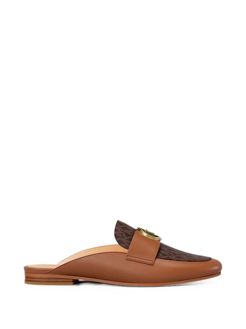 Michael Kors Mckenzie logo-plaque leather mules Bruin