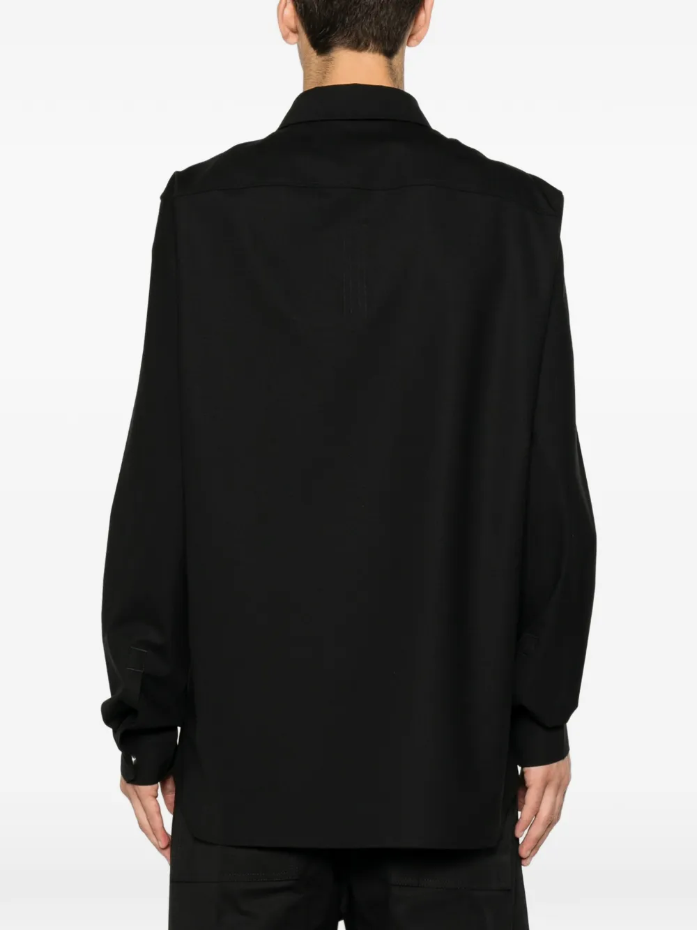 Rick Owens Overhemd met klepzak Zwart