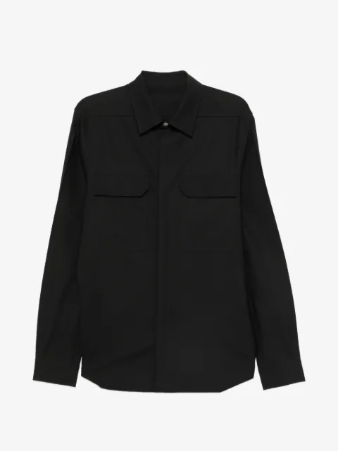 Rick Owens camisa con bolsillos y solapa