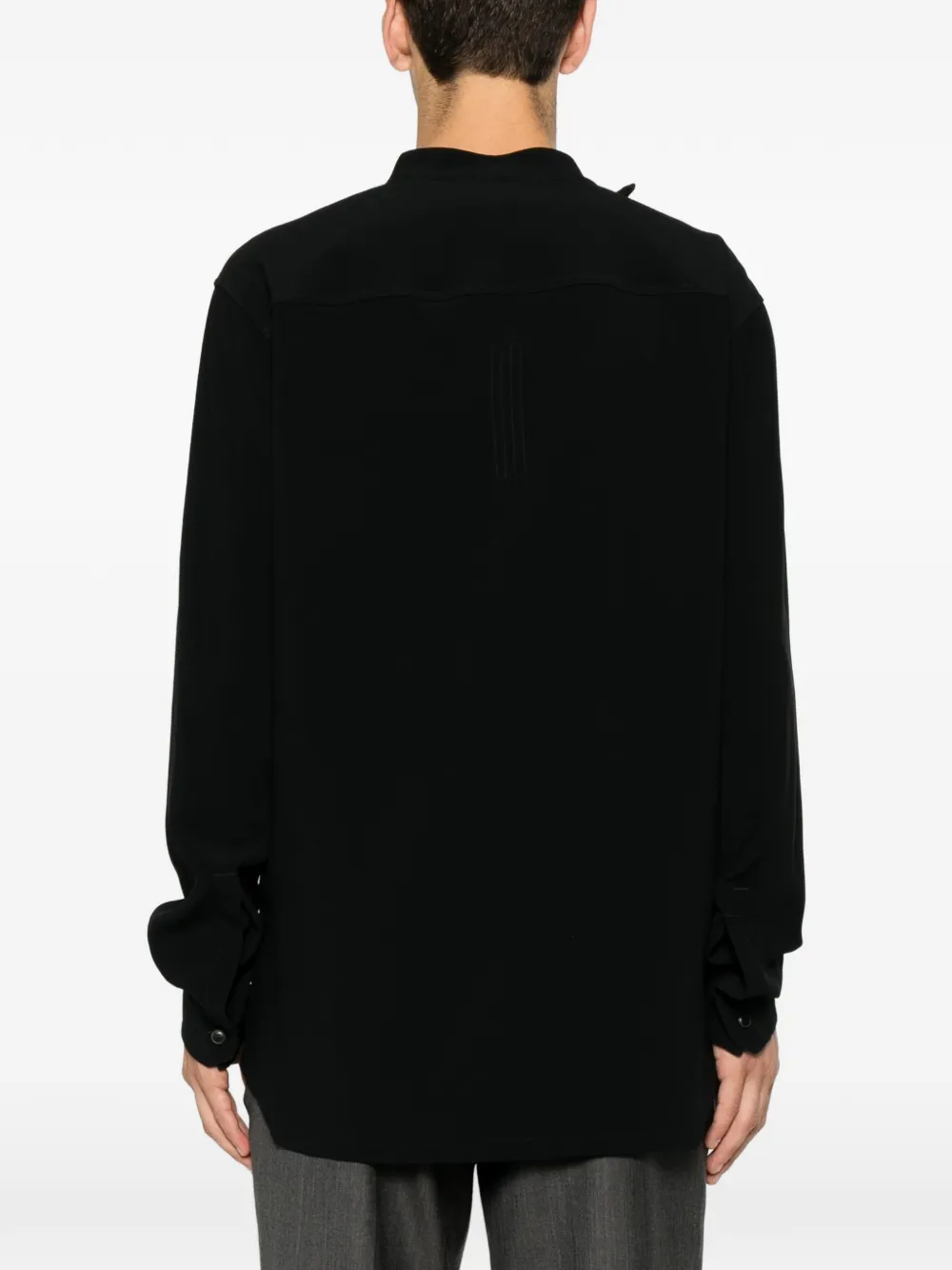 Rick Owens Island overhemd met asymmetrische kraag Zwart