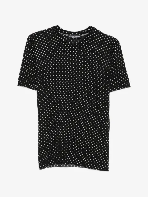 Dolce & Gabbana Pre-Owned 2000s polka-dot silk T-shirt