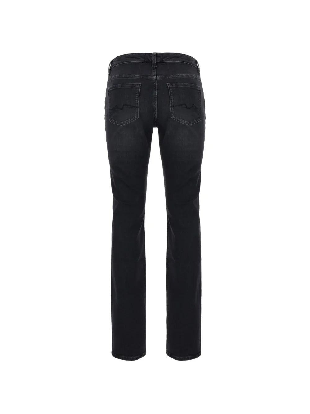 7 For All Mankind Straight jeans met vervaagd effect Zwart