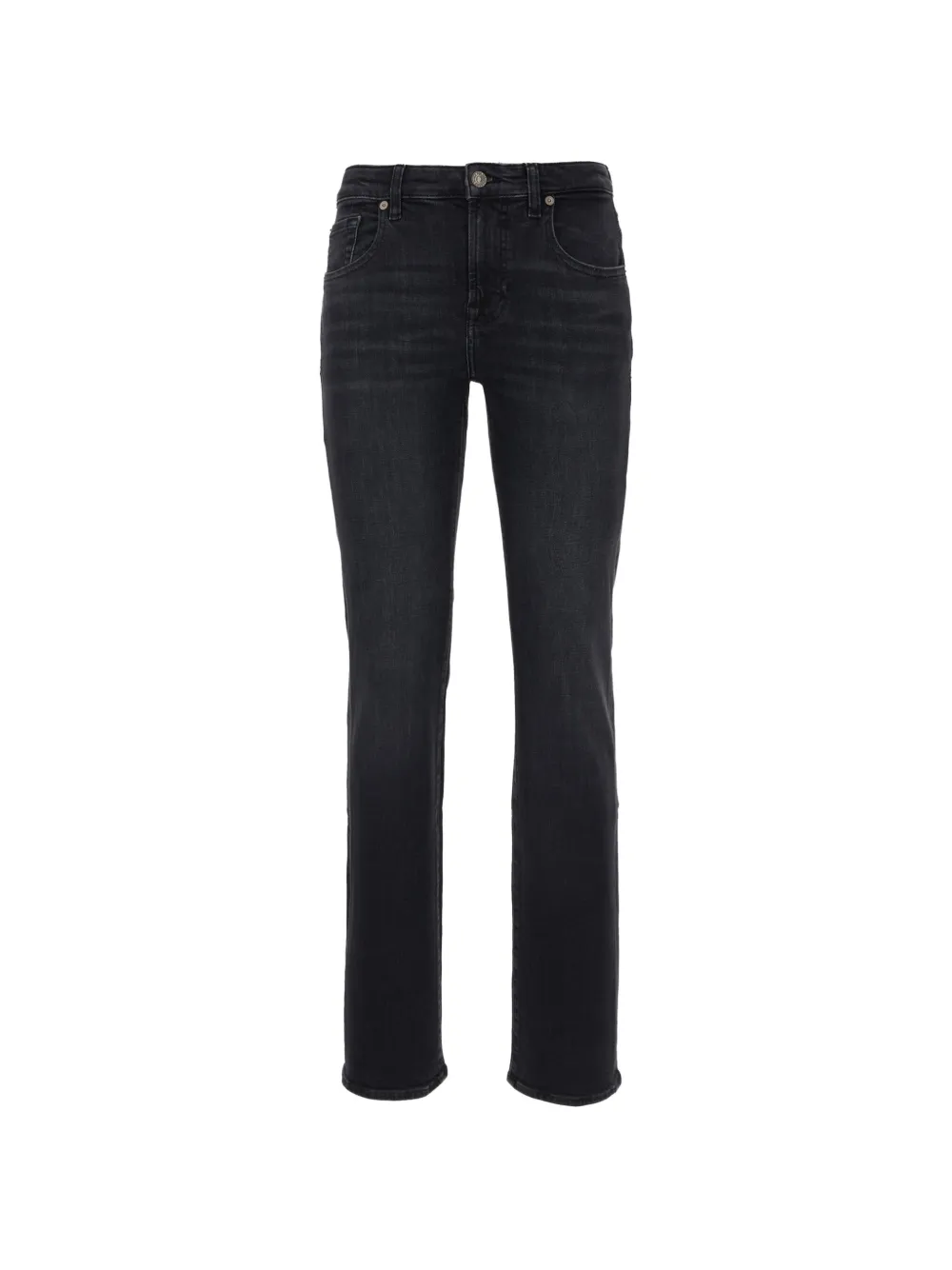 7 For All Mankind faded-effect straigh-leg jeans - Nero
