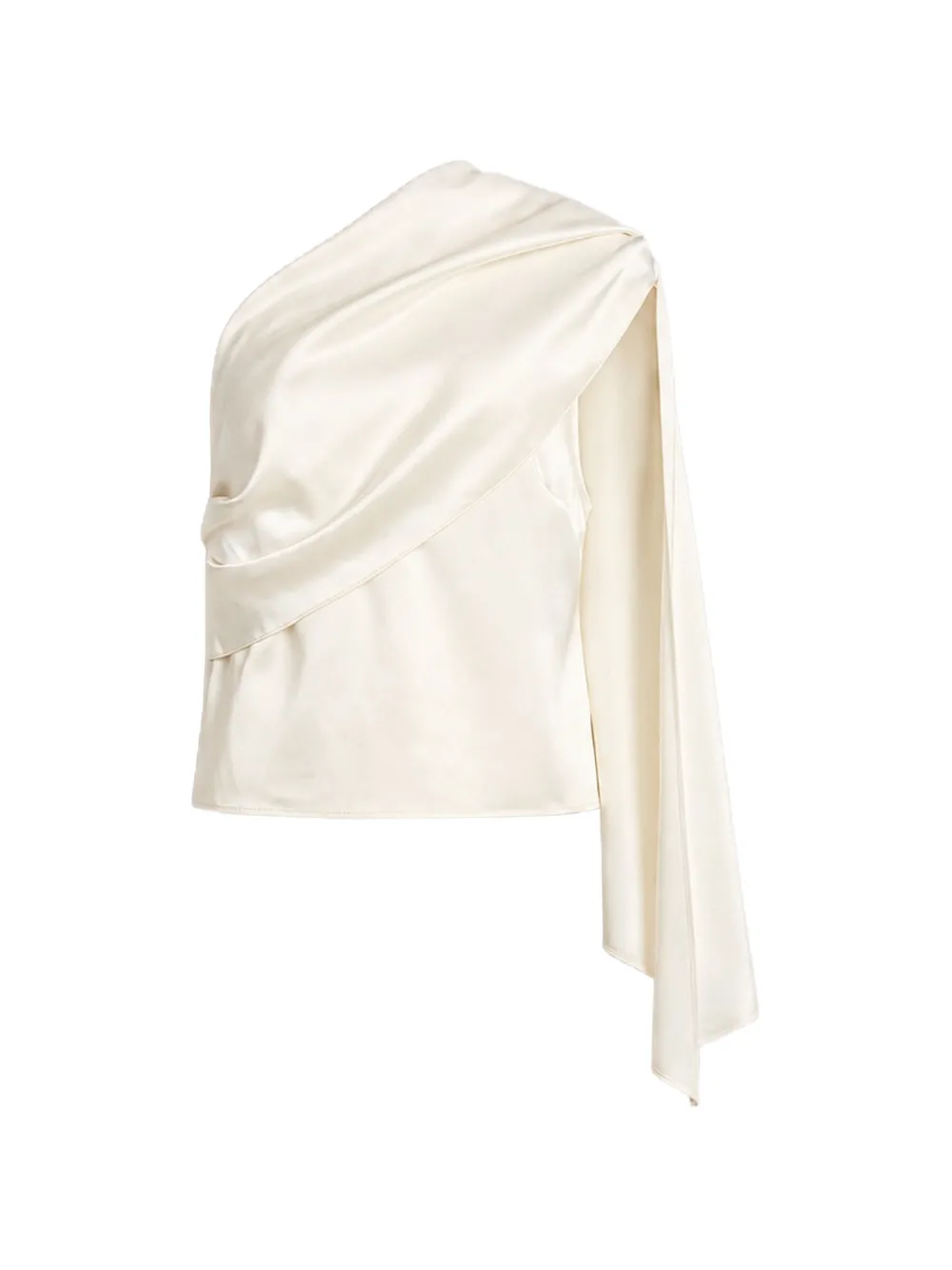 Alberta Ferretti one-shoulder draped blouse