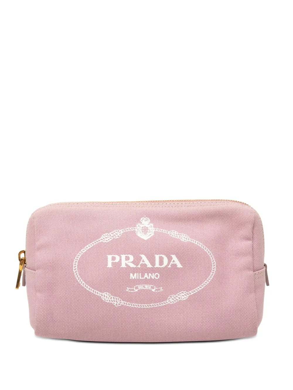 Prada Pre-Owned Pouch Canapa con logo 2013-2026 - Rosa