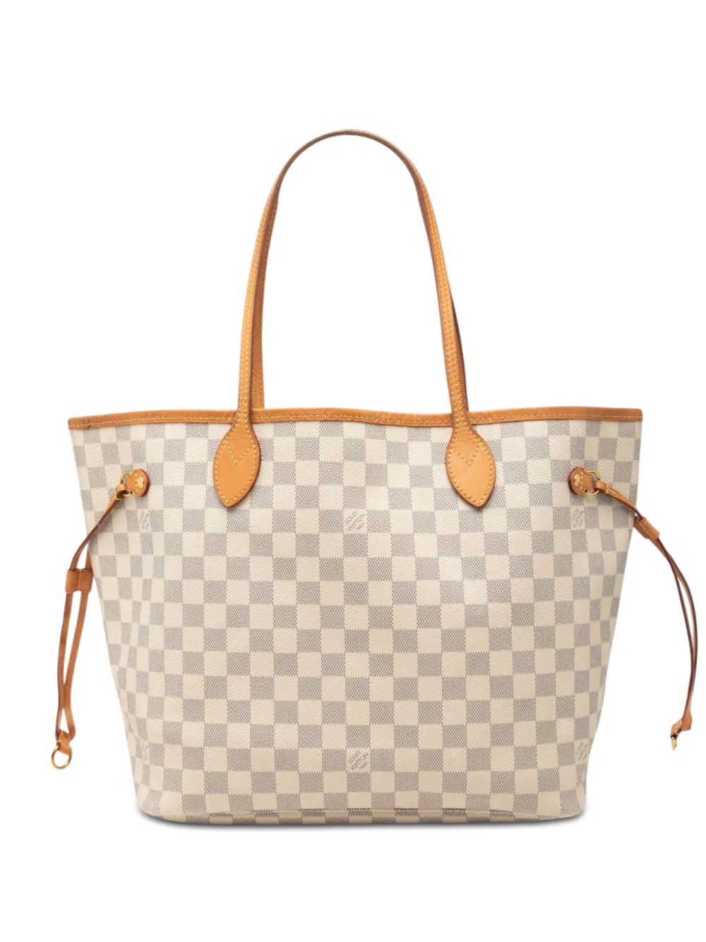 Louis Vuitton Pre-Owned Borsa tote Neverfull MM in tela Damier Azur 2018 - Bianco