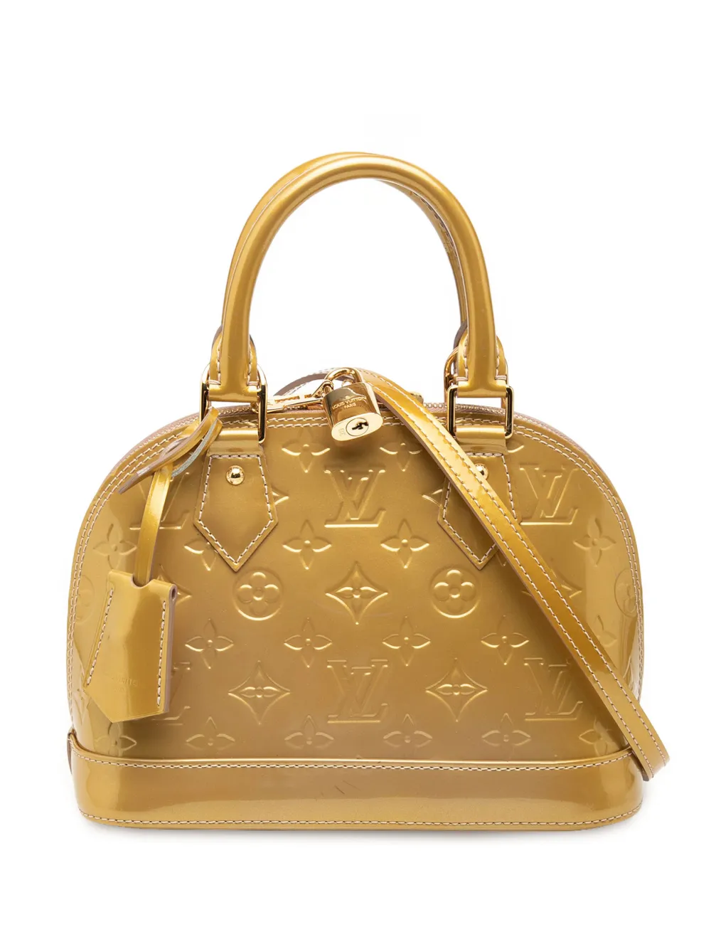 Louis Vuitton Pre-Owned 2012 Monogram Vernis Alma BB Satchel-Tasche - Gold