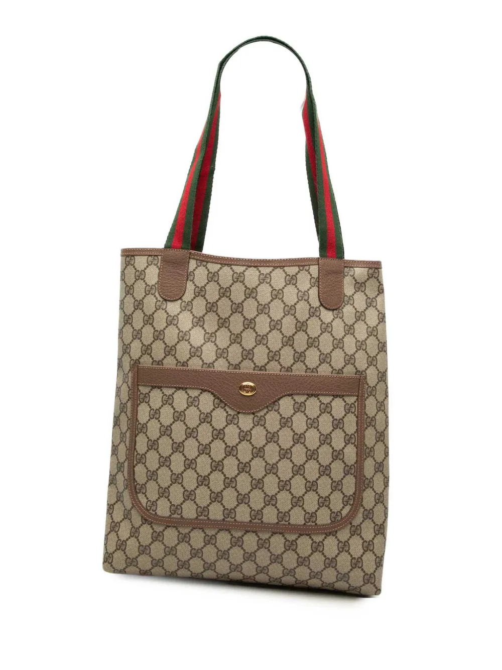 Gucci Pre-Owned Borsa tote in tessuto GG Supreme con decorazione Web XX secolo - Toni neutri