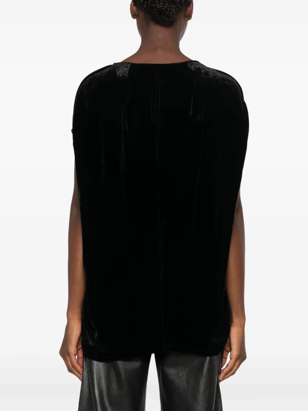 Rick Owens shirt met V-hals Zwart