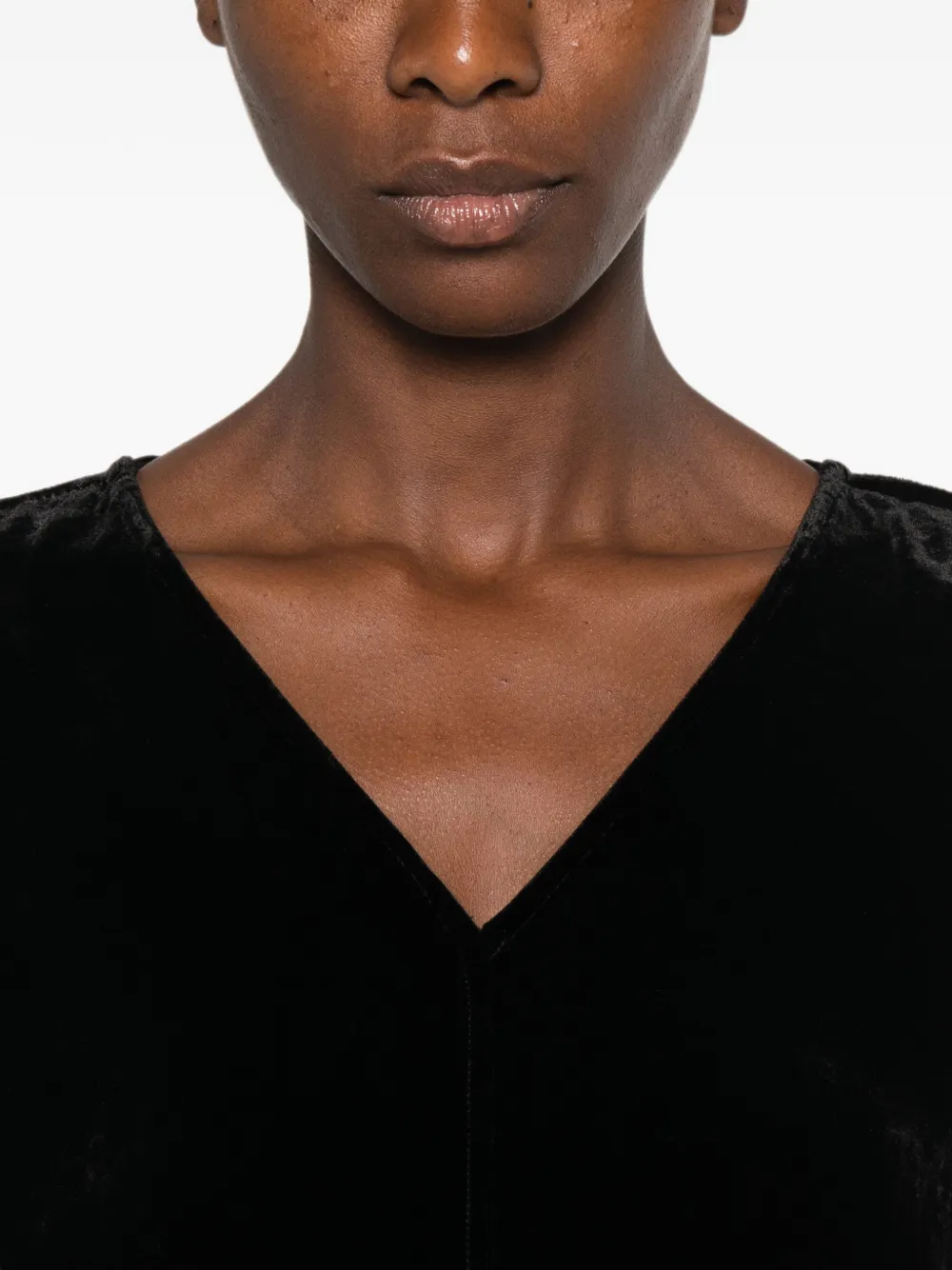 Rick Owens shirt met V-hals Zwart