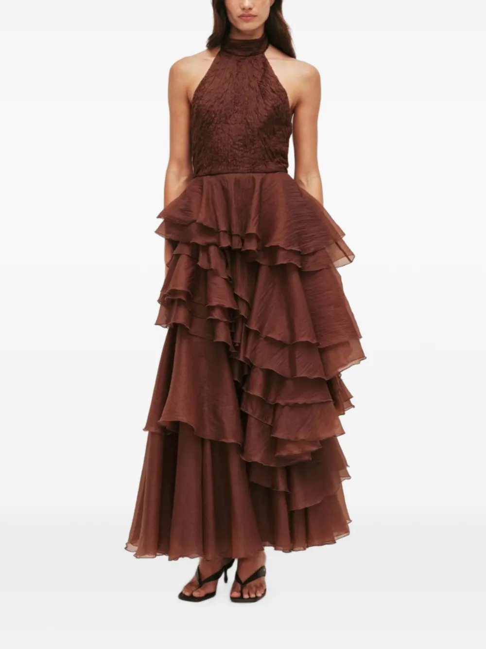 Aje Fayette tiered ruffled maxi dress