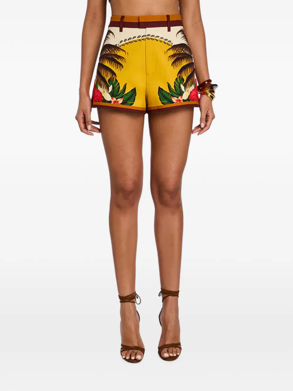 Retrofete Tansie tropical-print shorts