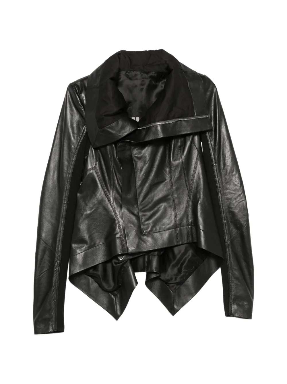 Rick Owens long-sleeves leather jacket - Nero