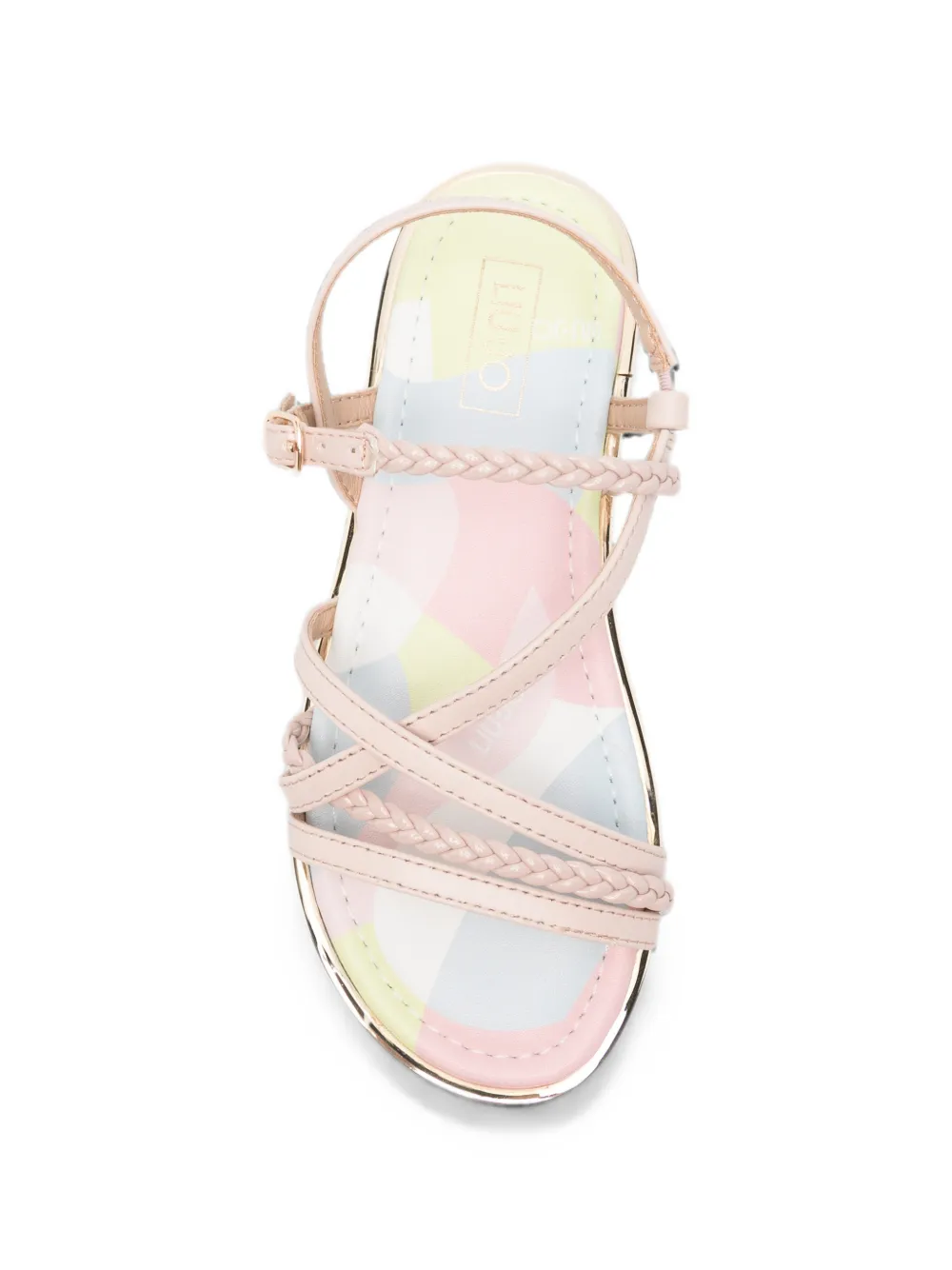 LIU JO Ylenia 01 braided strappy sandals Beige