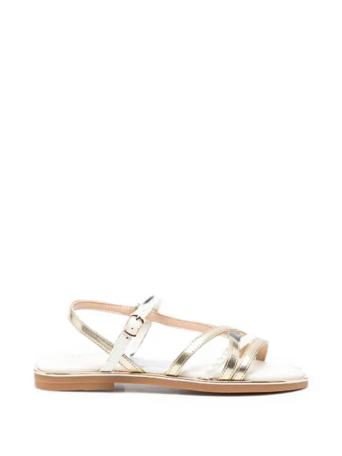 LIU JO Ylenia 01 braided-strap metallic sandals