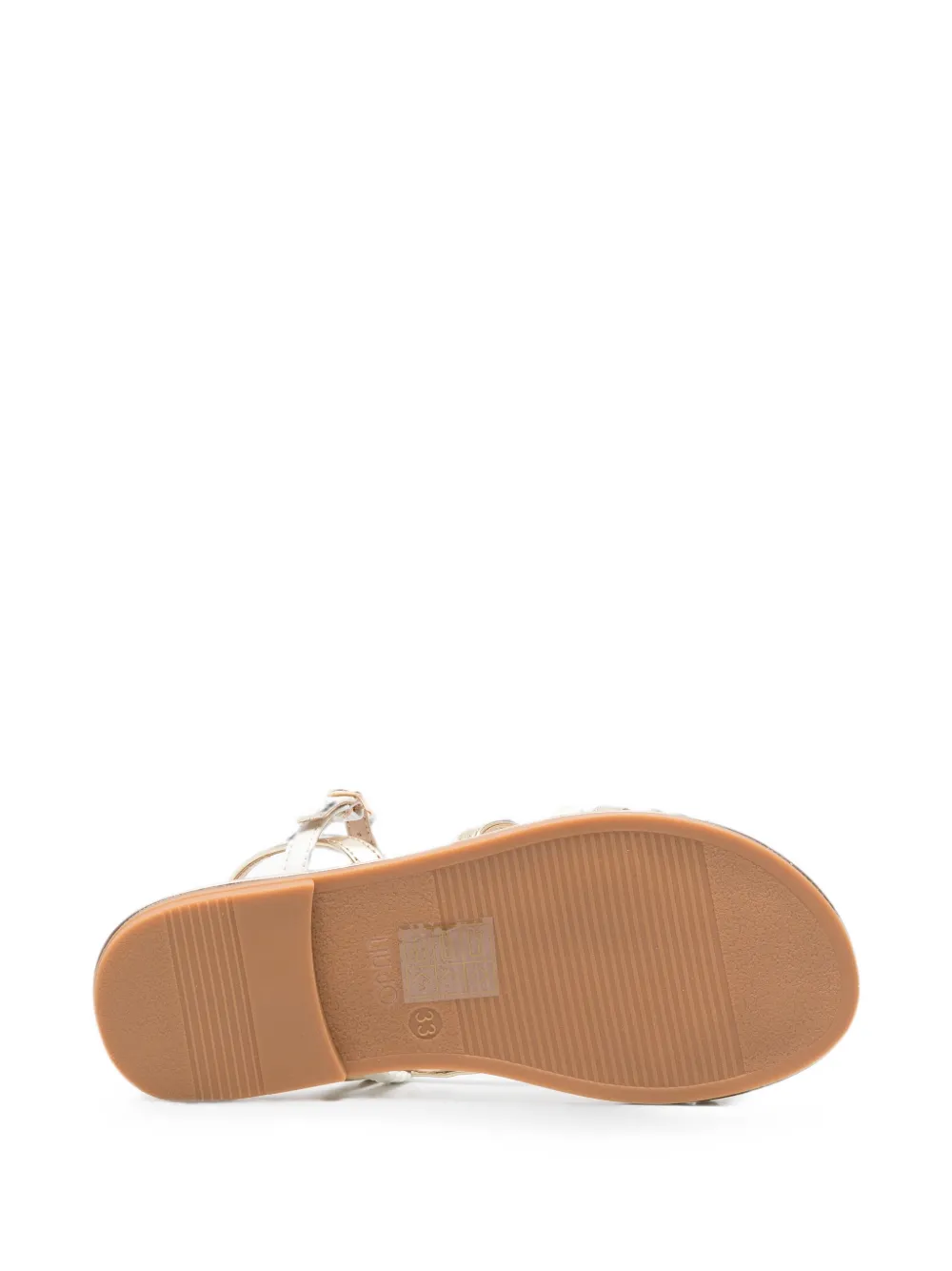 LIU JO Ylenia 01 braided-strap metallic sandals Goud