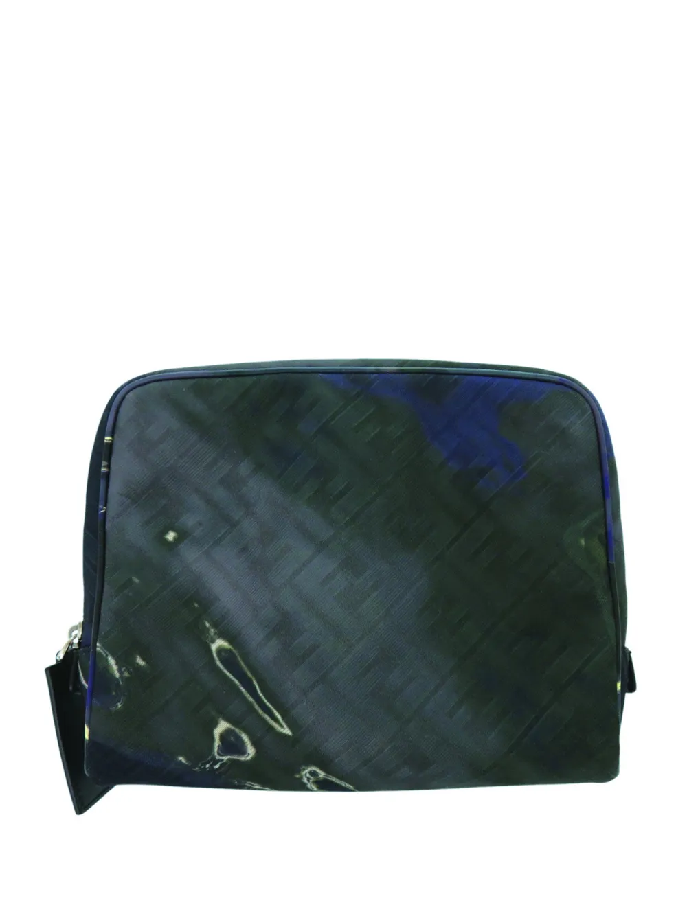 Fendi Pre-Owned Clutch Zucca Gradient Canvas FF 1974 Toiletry Case 2010-2026 - Blu