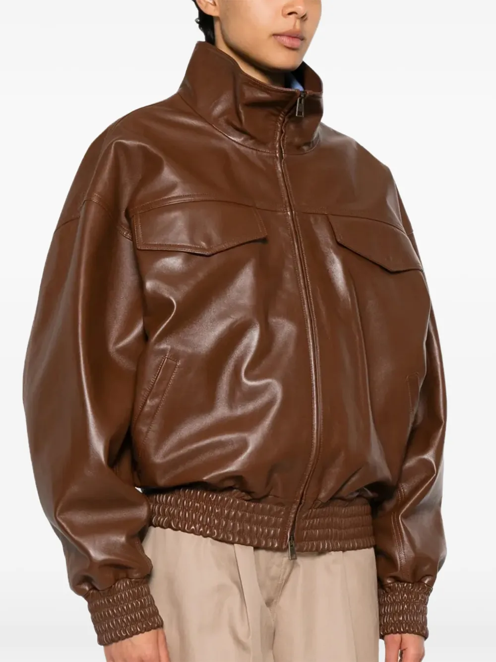 Balenciaga Jack met hoge hals Bruin
