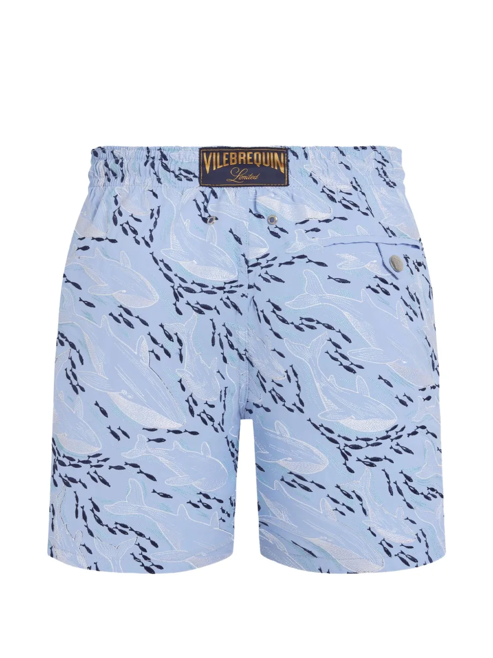 Vilebrequin Zwembroek met borduurwerk Blauw