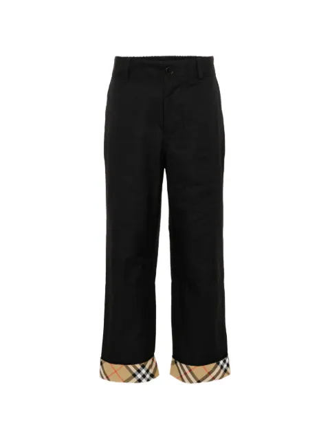 Burberry Kids check-cuff trousers