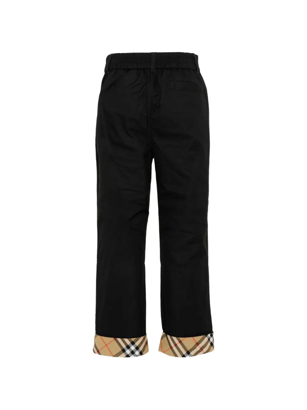 Burberry Kids Broek met omgeslagen pijpen Zwart