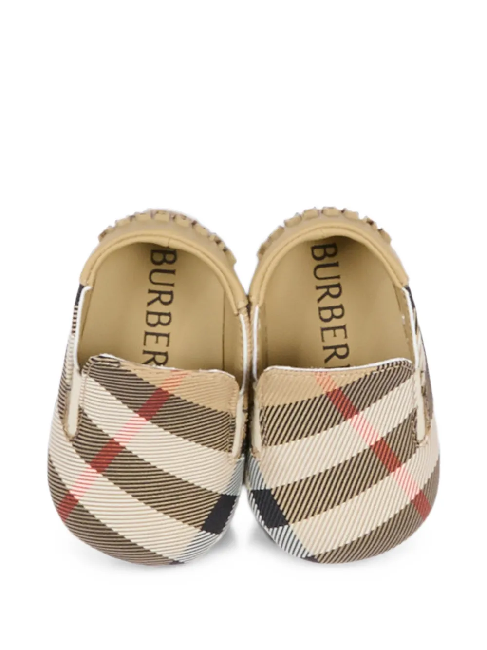 Burberry Kids check-pattern pre-walkers Beige