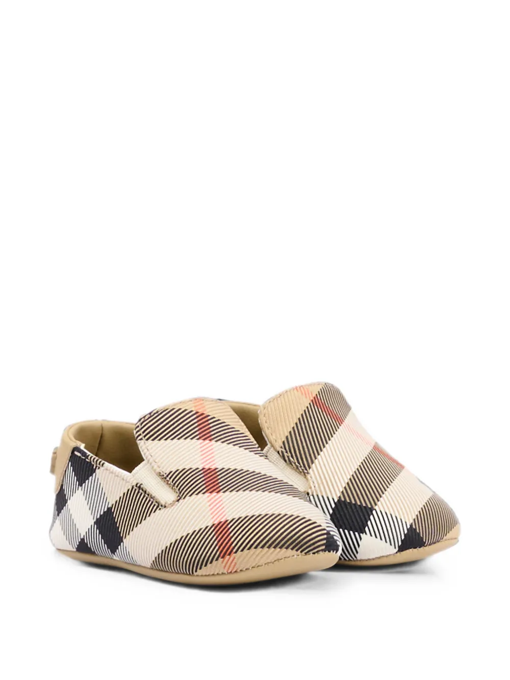 Burberry Kids check-pattern pre-walkers Beige