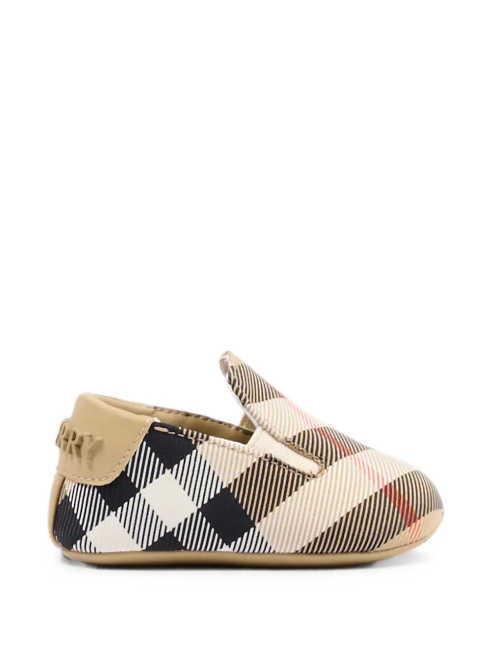 Burberry Kids check-pattern pre-walkers Beige