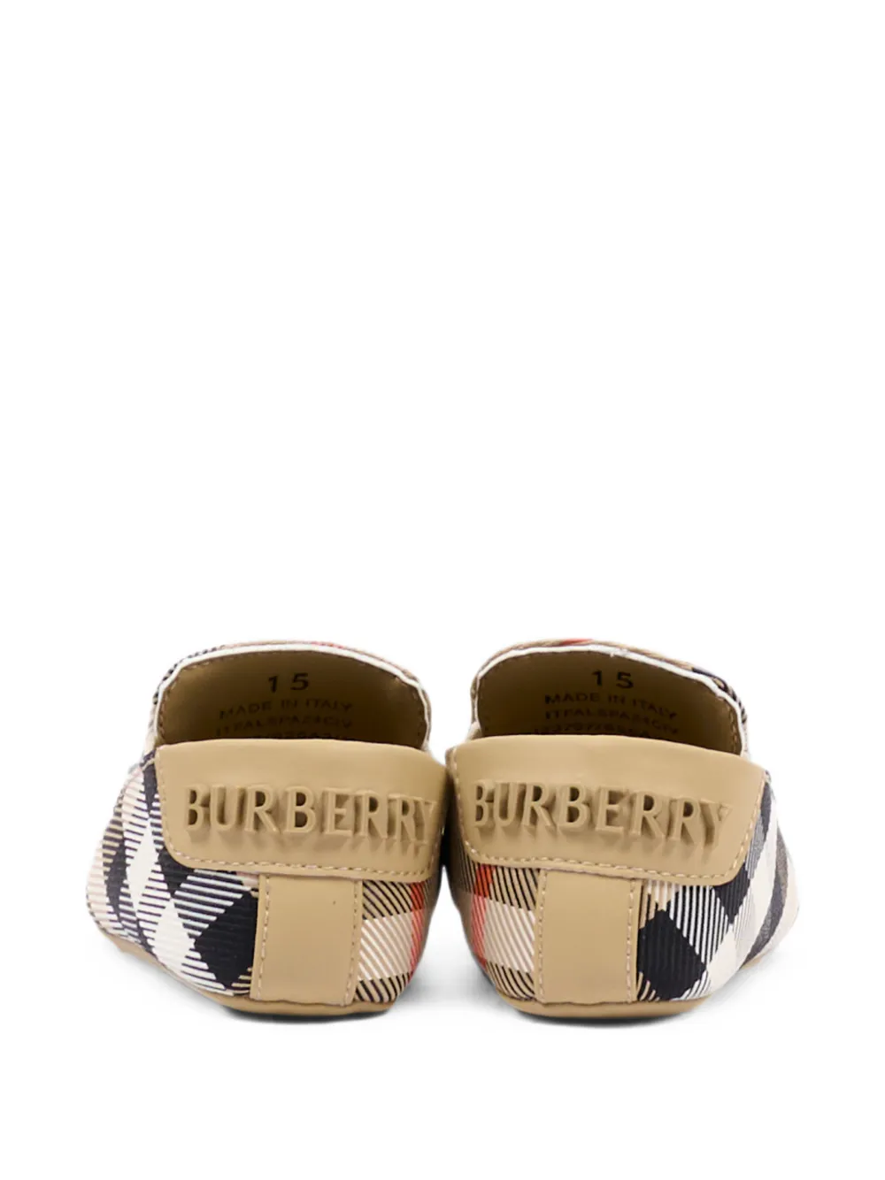 Burberry Kids check-pattern pre-walkers Beige