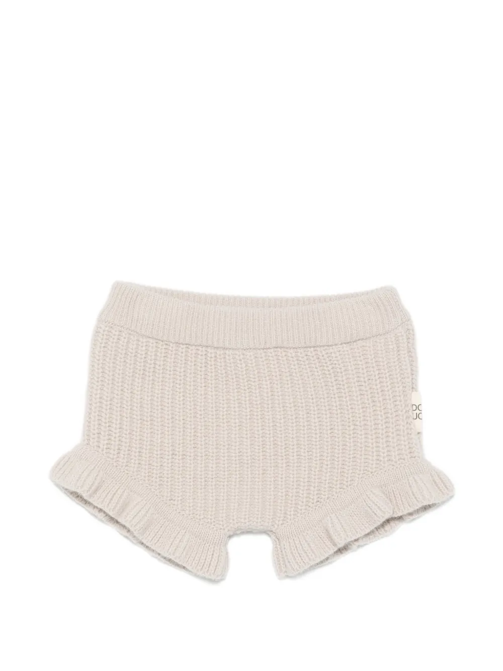Douuod Kids ruffle-trim knitted bloomers - Toni neutri