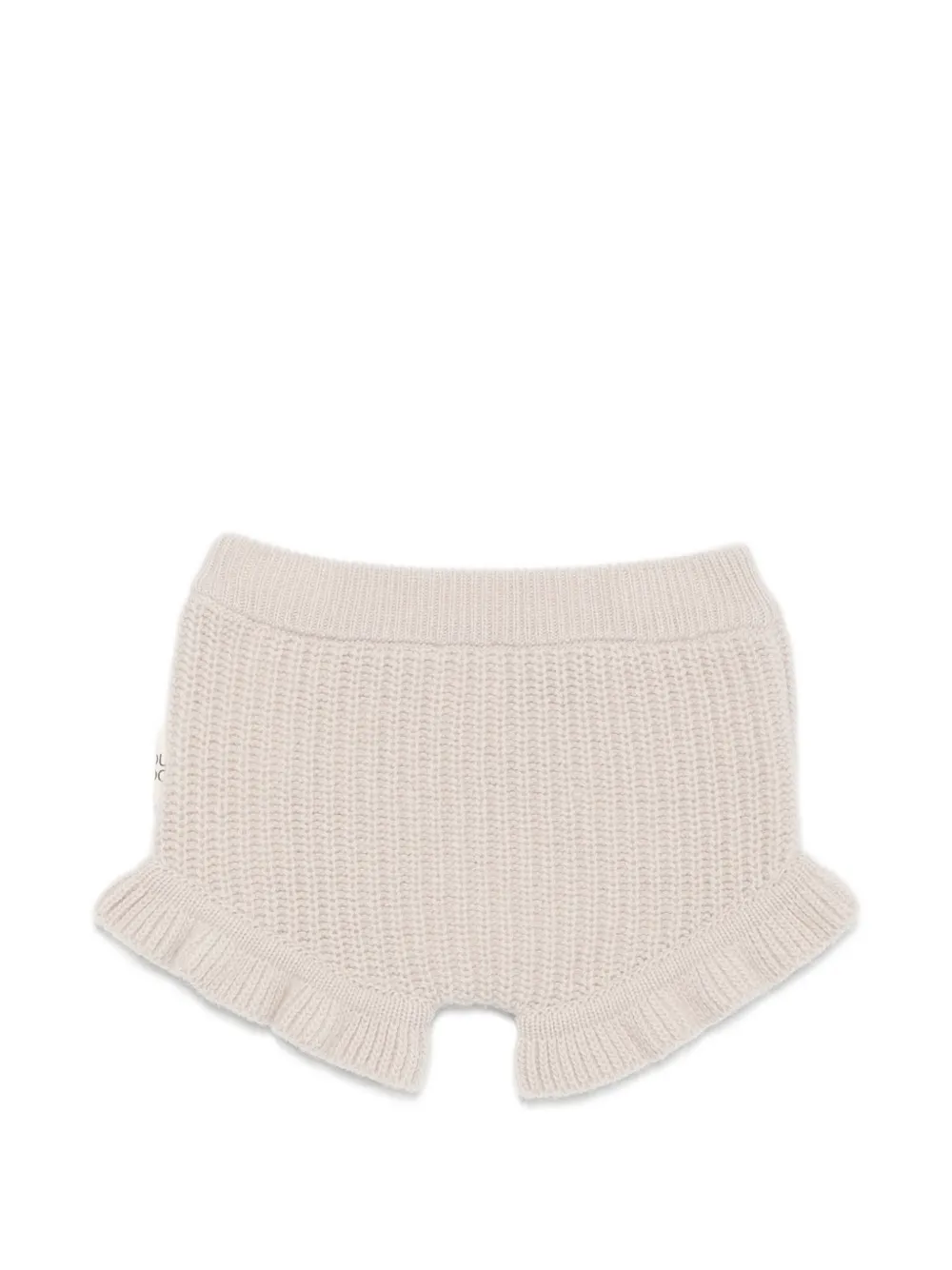 Douuod Kids Gebreid broekje met ruches Beige
