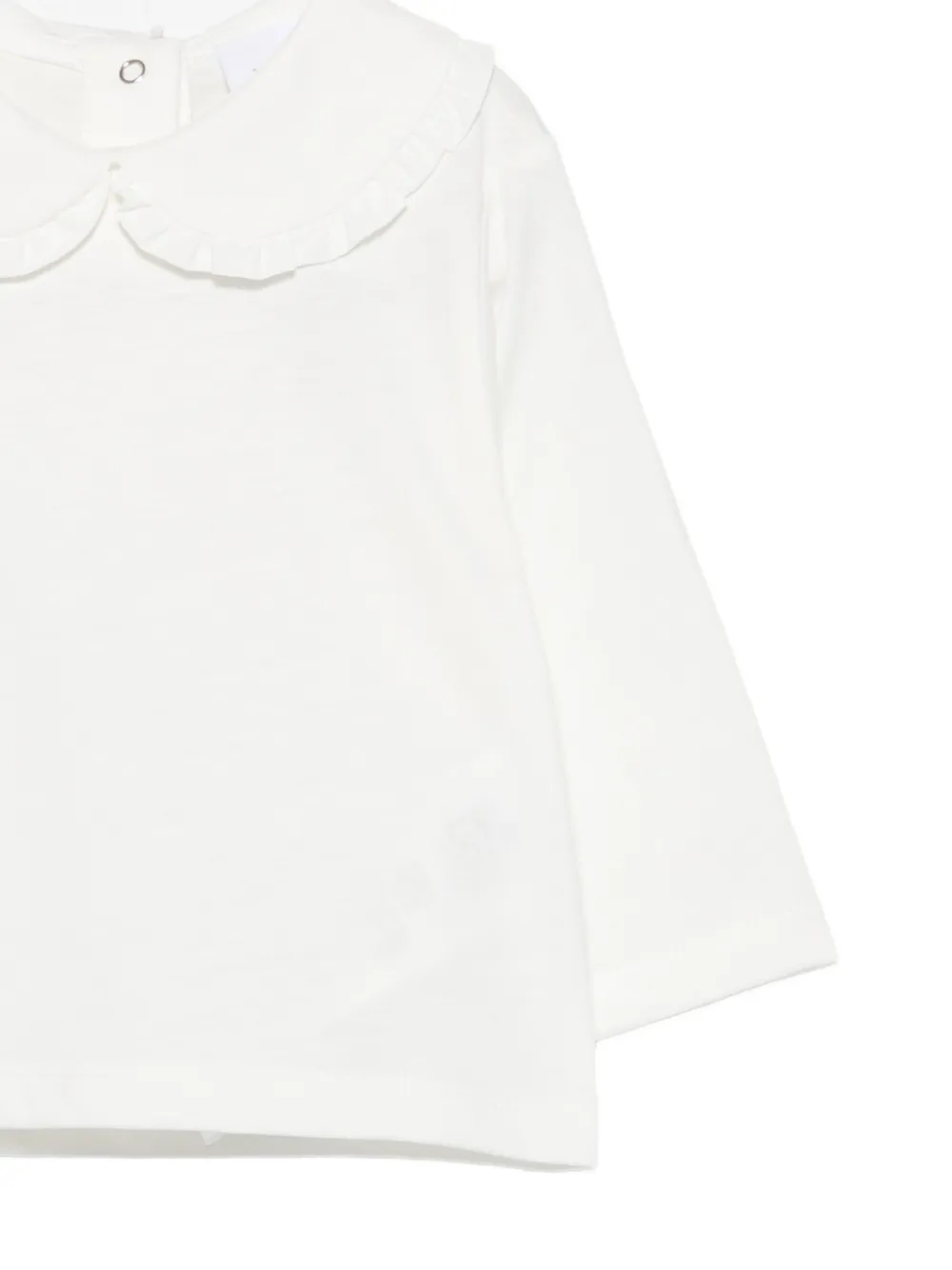 Douuod Kids T-shirt met ruchekraag Wit