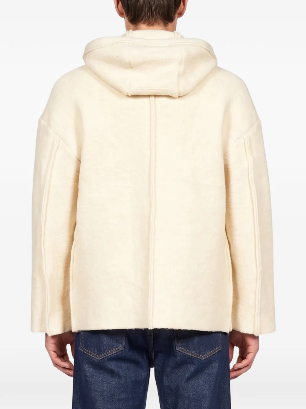 Laneus zip-up hoodie Wit