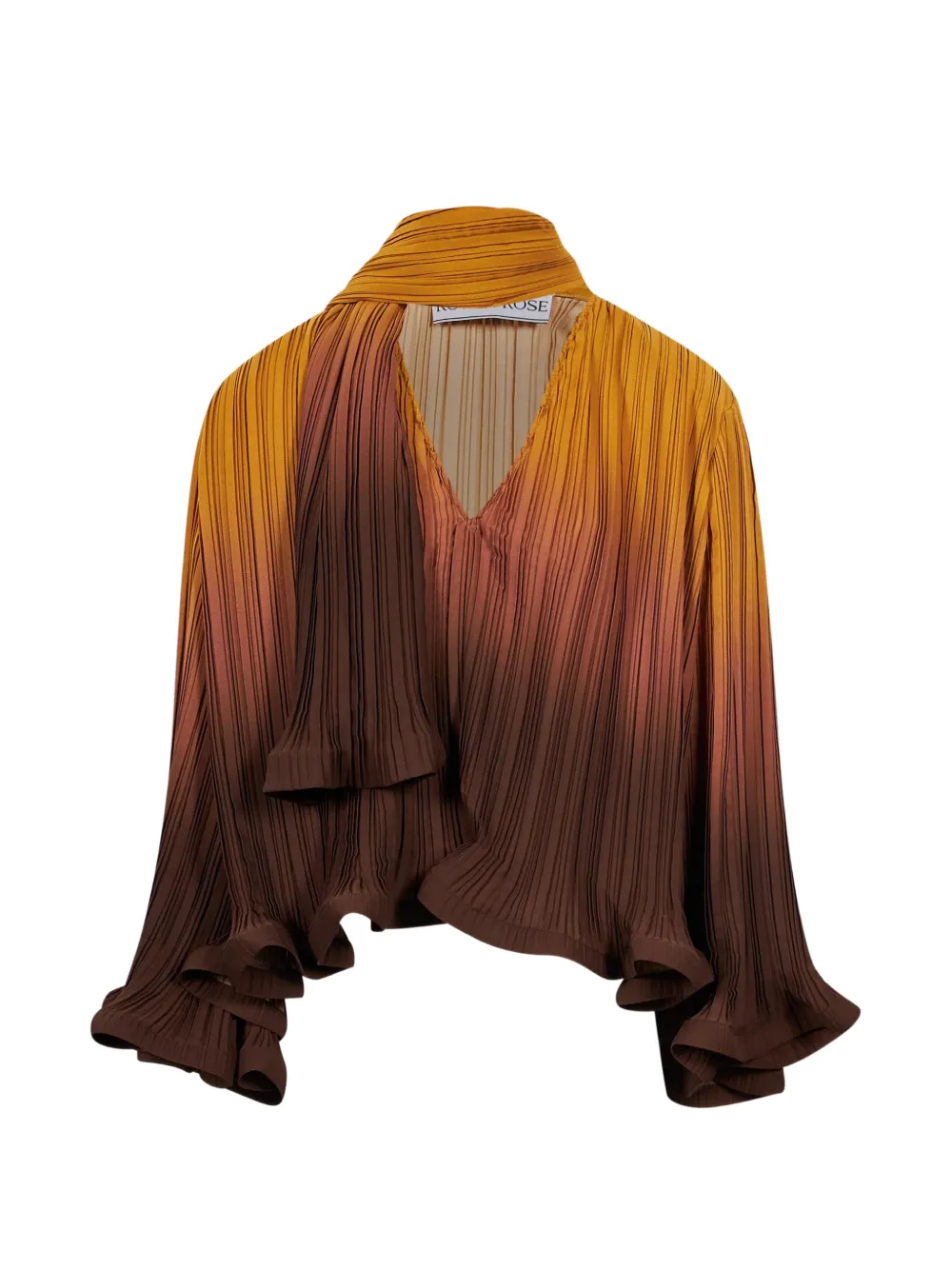 Rowen Rose plissé-effect ombré shirt - Marrone